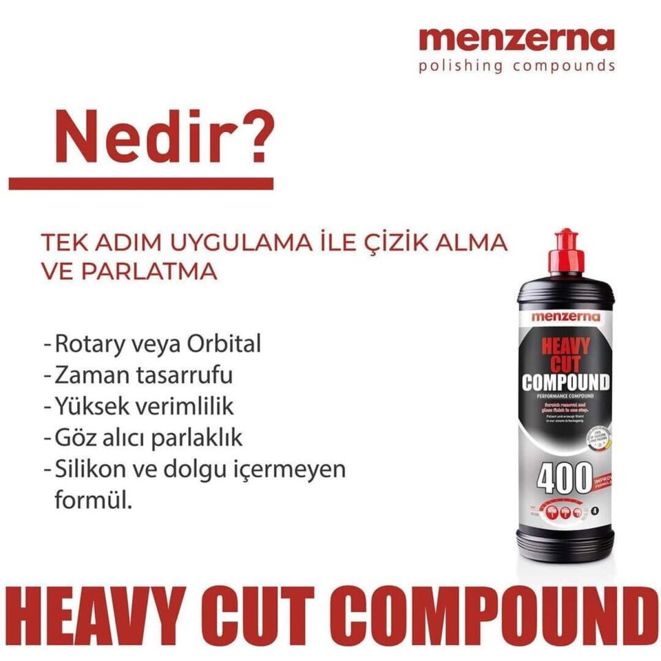 MENZERNA 400 Ağır Çizik Giderici Kalın Pasta 250 ml