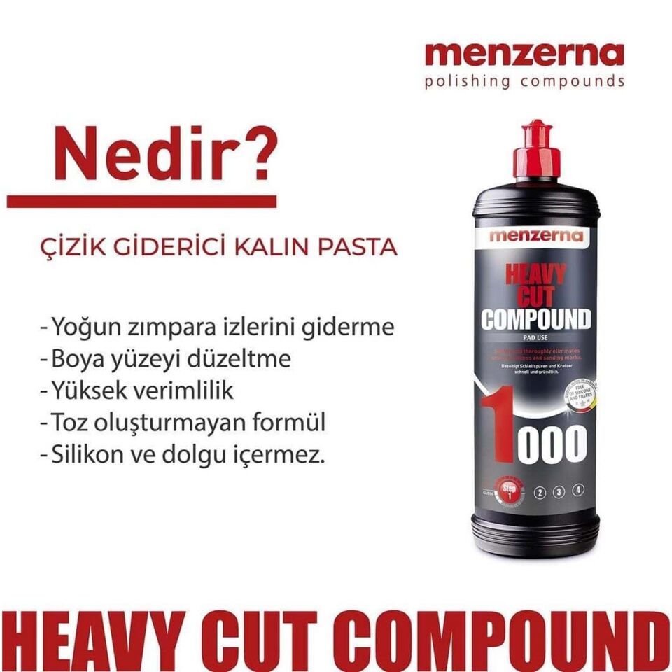 MENZERNA 1000 Derin Çizik Giderici Kalın Pasta 250 ml
