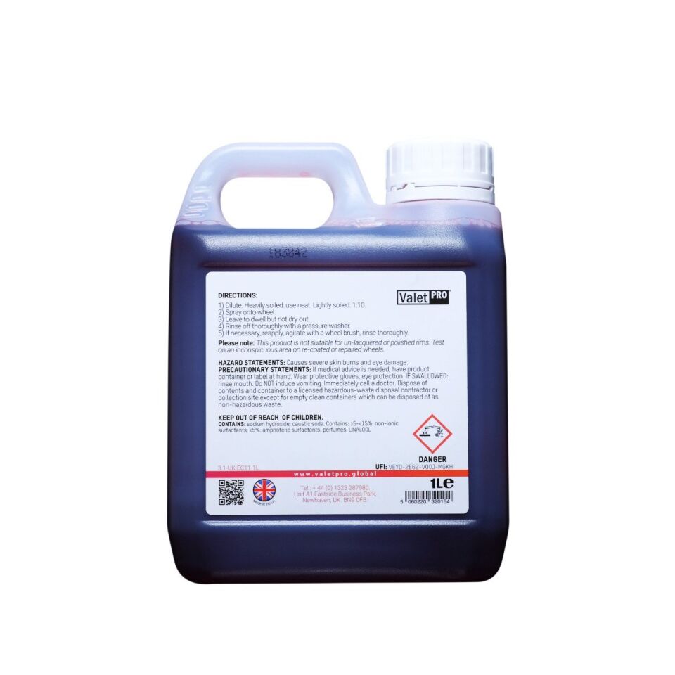 Valet Pro Bilberry Wheel Cleaner Jant Temizleyici ve Parlatıcı 1 lt