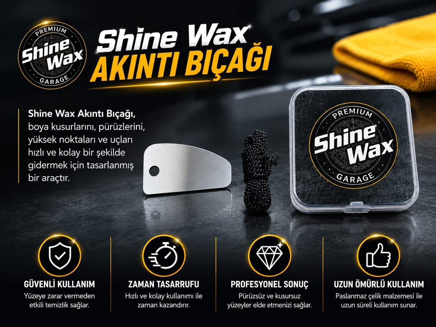 Shine Wax Boya Akıntı Düzeltme Bıçağı