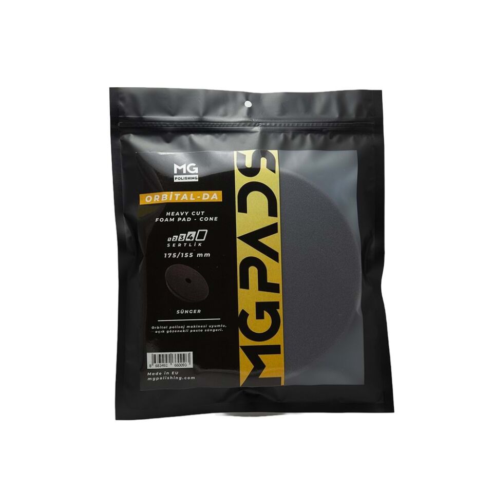 MG Pads Orbital Gri Sert Pasta Süngeri 150/130 mm