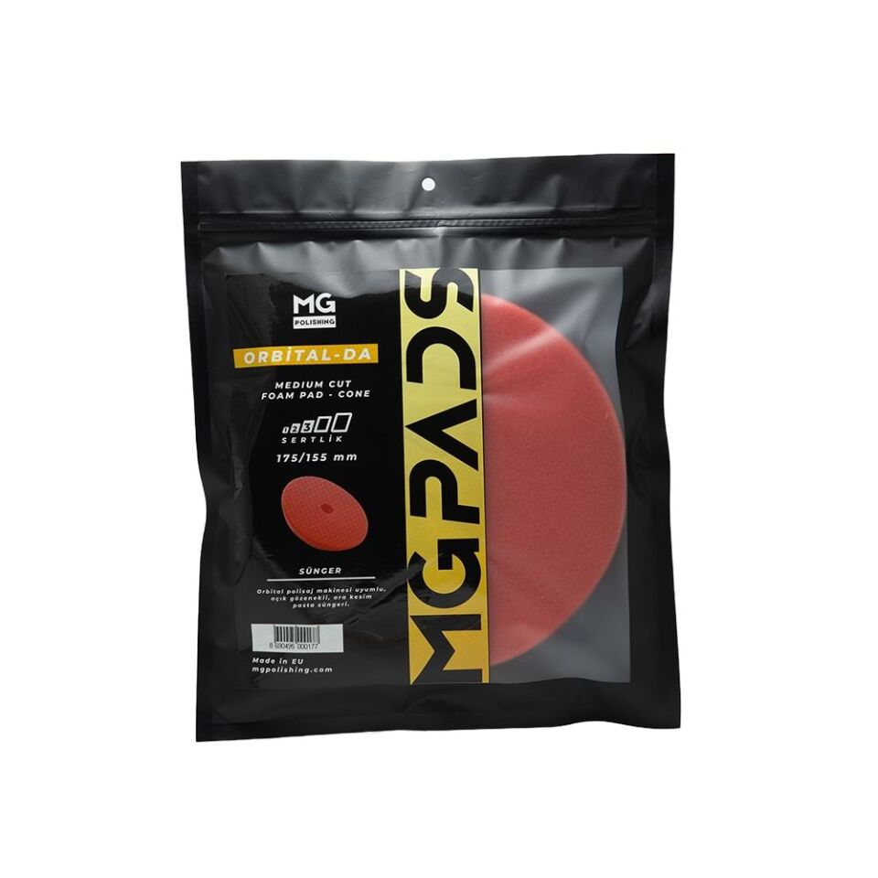 MG Pads Orbital Kırmızı İnce Pasta Süngeri 175/155 mm
