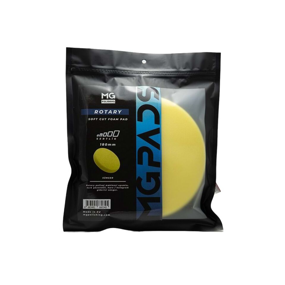 MG Pads Rotary Sarı Hare Giderici Süngeri 180 mm