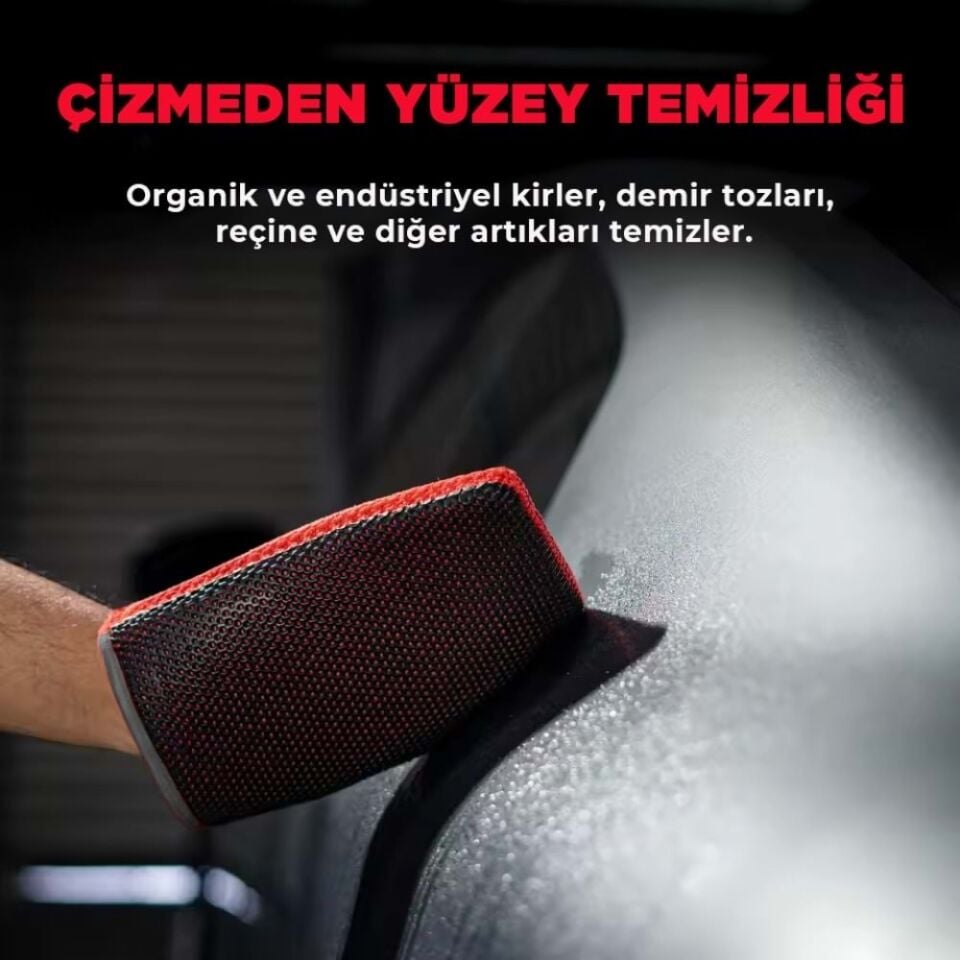 MG PS Yüzey Temizleyici Kil Eldiveni Kırmızı 21x16 cm