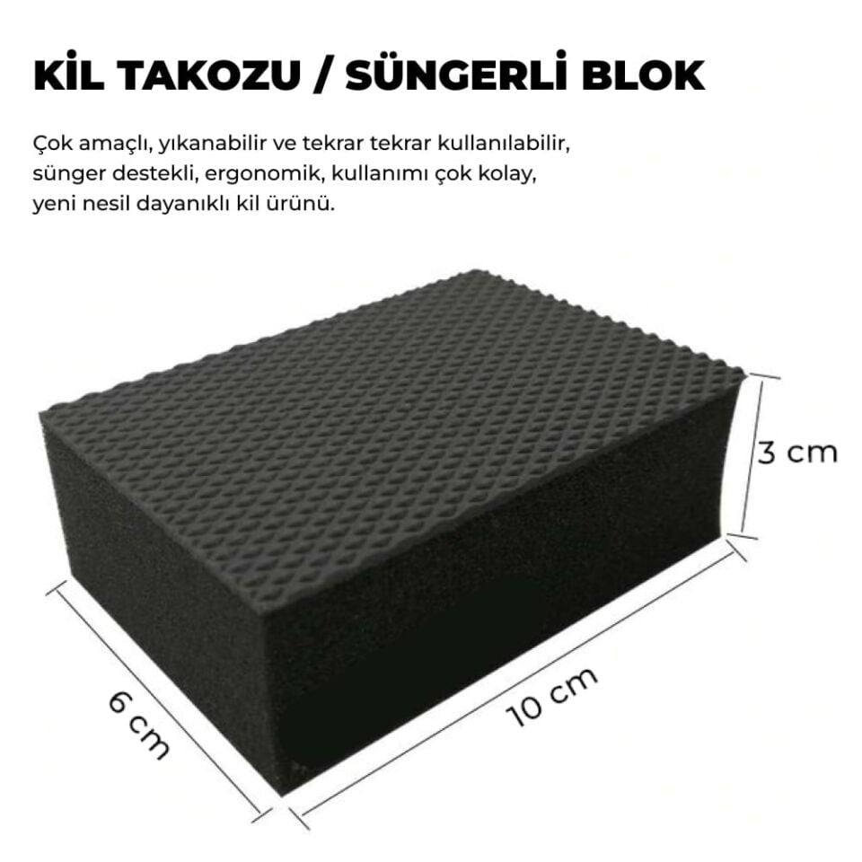 MG PS Yüzey Temizleyici  Süngerli El Kil Pedi 10x6 cm