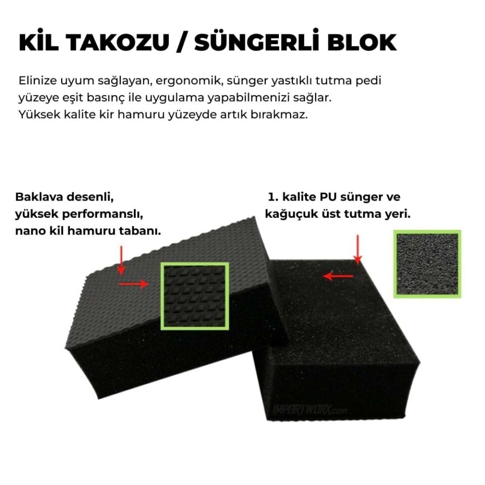 MG PS Yüzey Temizleyici  Süngerli El Kil Pedi 10x6 cm