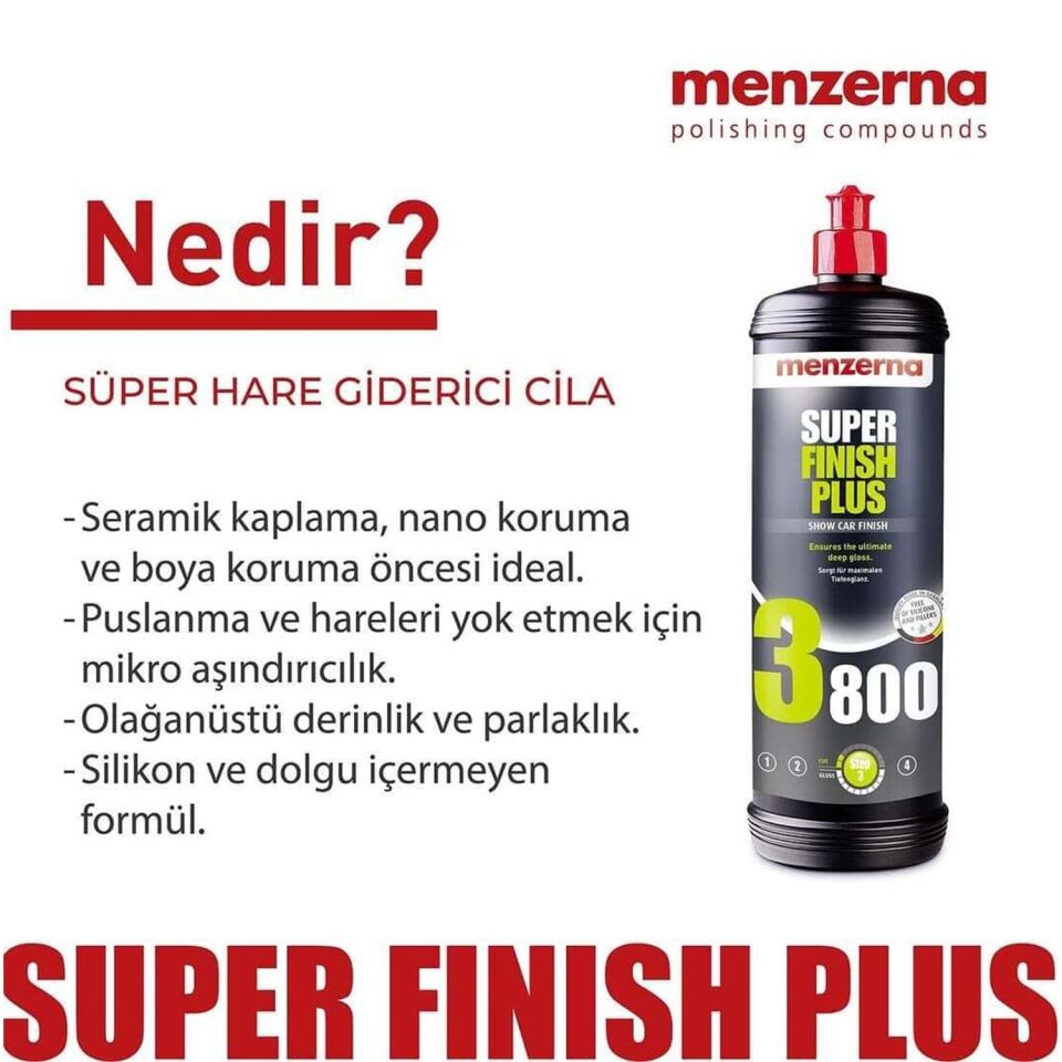 Menzerna 3800 Süper Hare Giderici Cila 1 lt