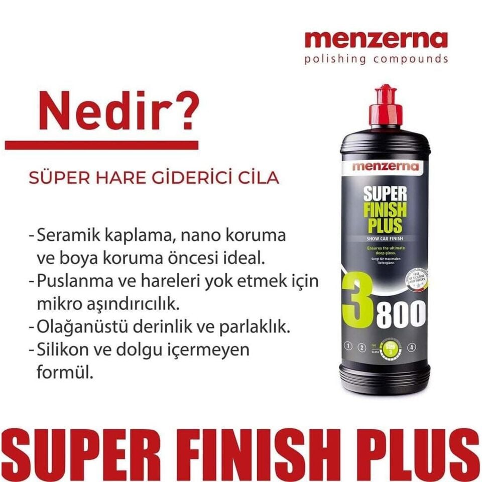 Menzerna 3800 Süper Hare Giderici Cila 250 ml