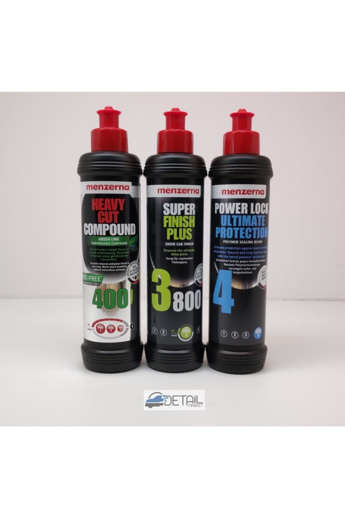 Menzerna Yeşil 400 Kalın Pasta 3800 Hare Giderici Powerlock Boya Koruma Seti 250 ml