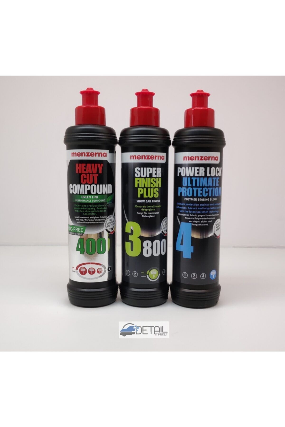 Menzerna Yeşil 400 Kalın Pasta 3800 Hare Giderici Powerlock Boya Koruma Seti 250 ml
