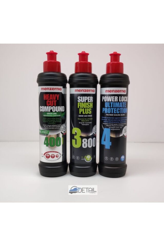 Menzerna Yeşil 400 Kalın Pasta 3800 Hare Giderici Powerlock Boya Koruma Seti 250 ml