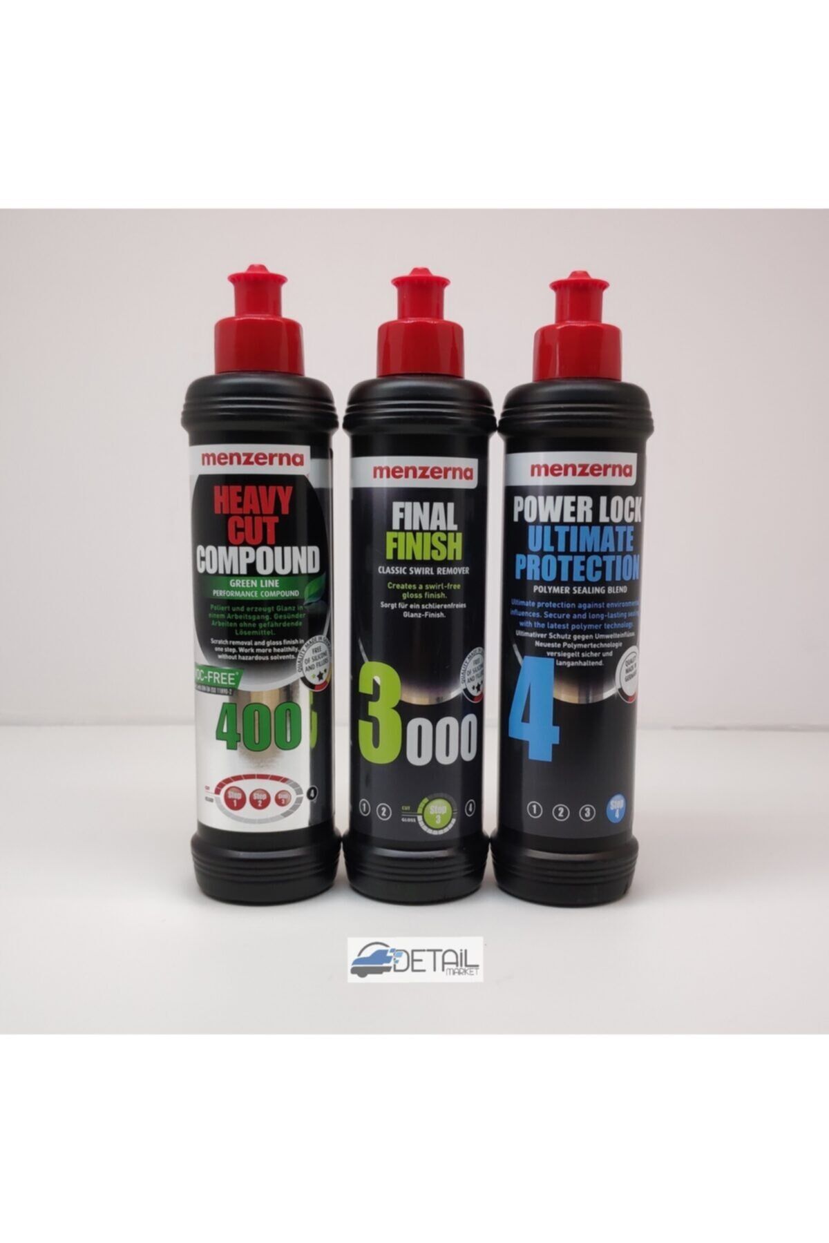 Menzerna Yeşil 400 Kalın Pasta 3000 Hare Giderici Powerlock Boya Koruma Seti 250 ml