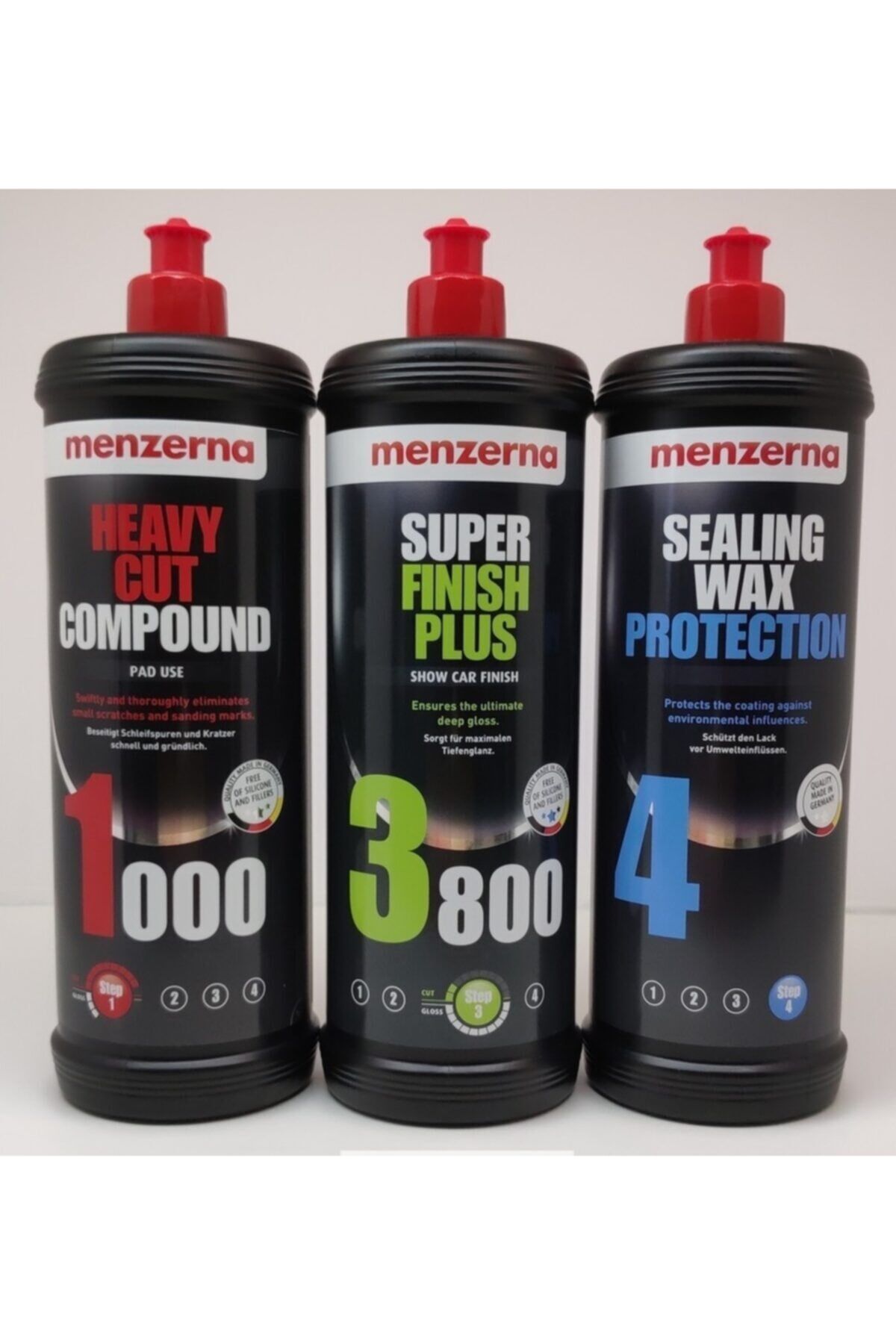 Menzerna 1000 Kalın Pasta 3800 Hare Giderici Powerlock Üstün Boya Koruma Seti 250 ml