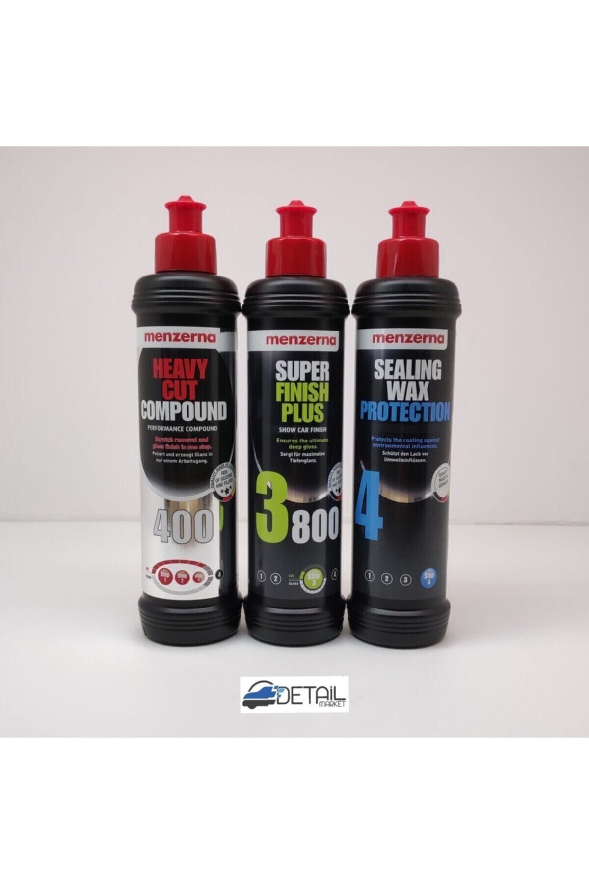 Menzerna 400 Kalın 3800 Hare Giderici Sealingwax Boya Koruma Seti 250 ml