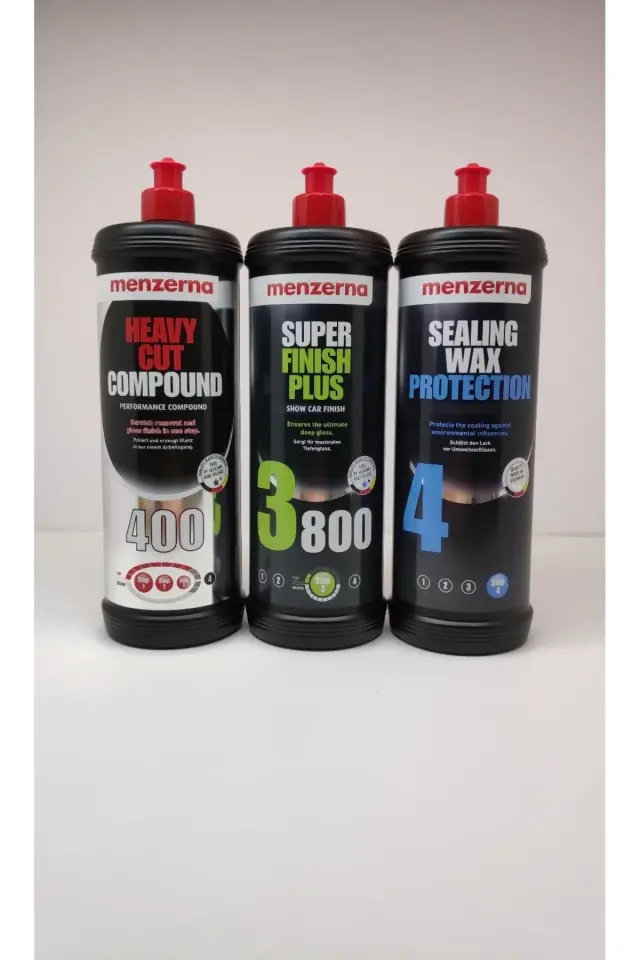 Menzerna 400 Kalın 3800 Hare Giderici Sealingwax Boya Koruma Seti 1 lt