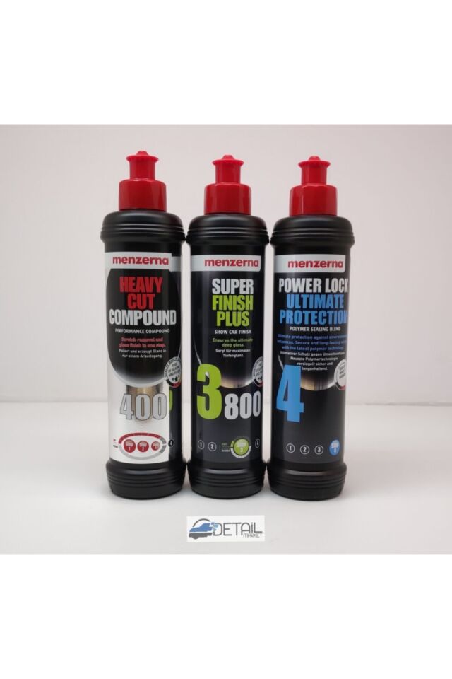 Menzerna 400 Kalın Pasta 3800 Hare Giderici Powerlock Üstün Boya Koruma Seti 250 ml