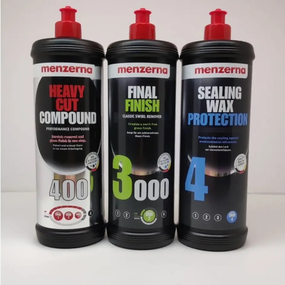 Menzerna 400 Kalın Pasta 3000 Hare Giderici Sealingwax Boya Koruma Seti 1 lt