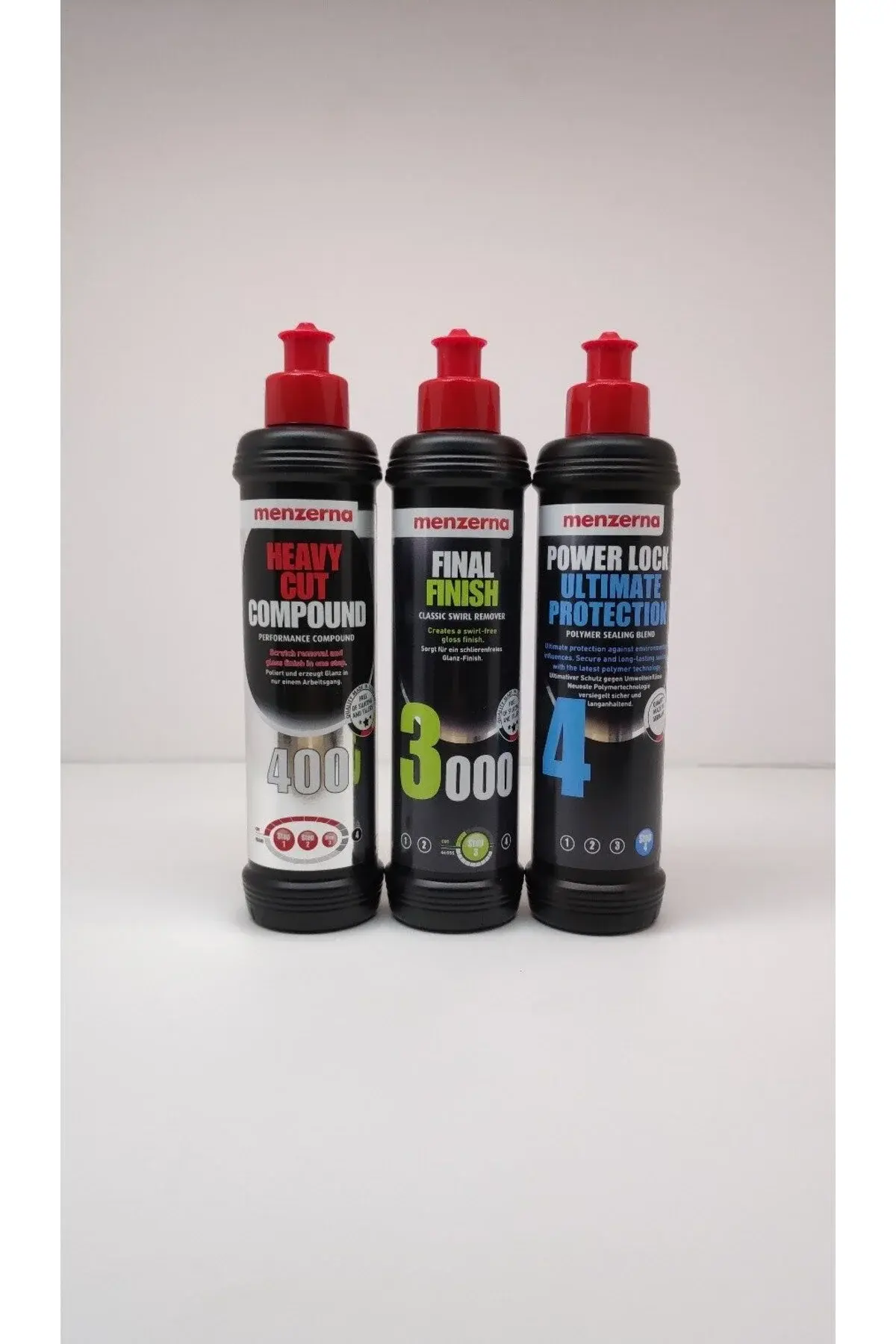 Menzerna 400 Kalın Pasta 3000 Hare Giderici Powerlock Üstün Boya Koruma Seti 250 ml