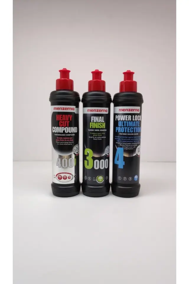 Menzerna 400 Kalın Pasta 3000 Hare Giderici Powerlock Üstün Boya Koruma Seti 250 ml