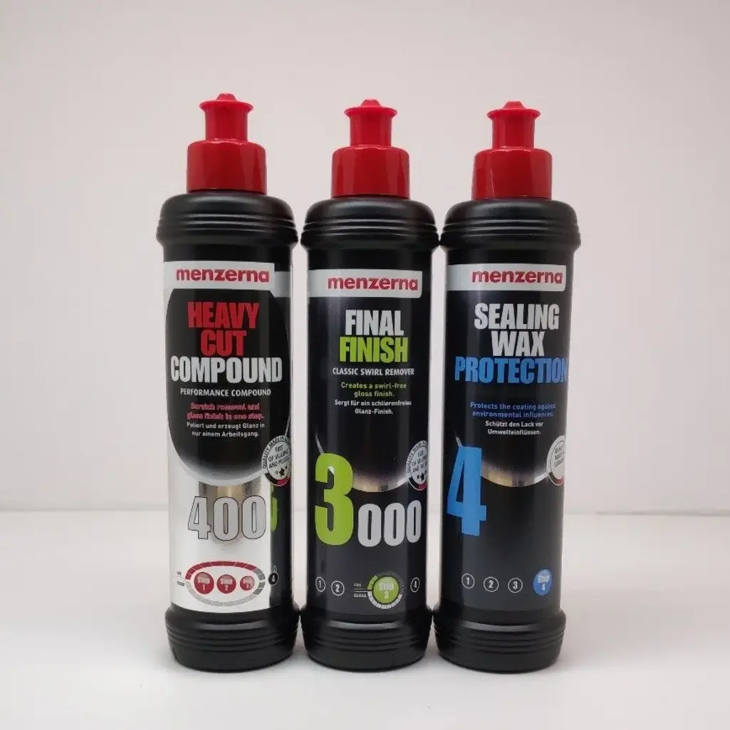 Menzerna 400 Kalın Pasta 3000 Hare Giderici Sealingwax Boya Koruma Seti 250 ml