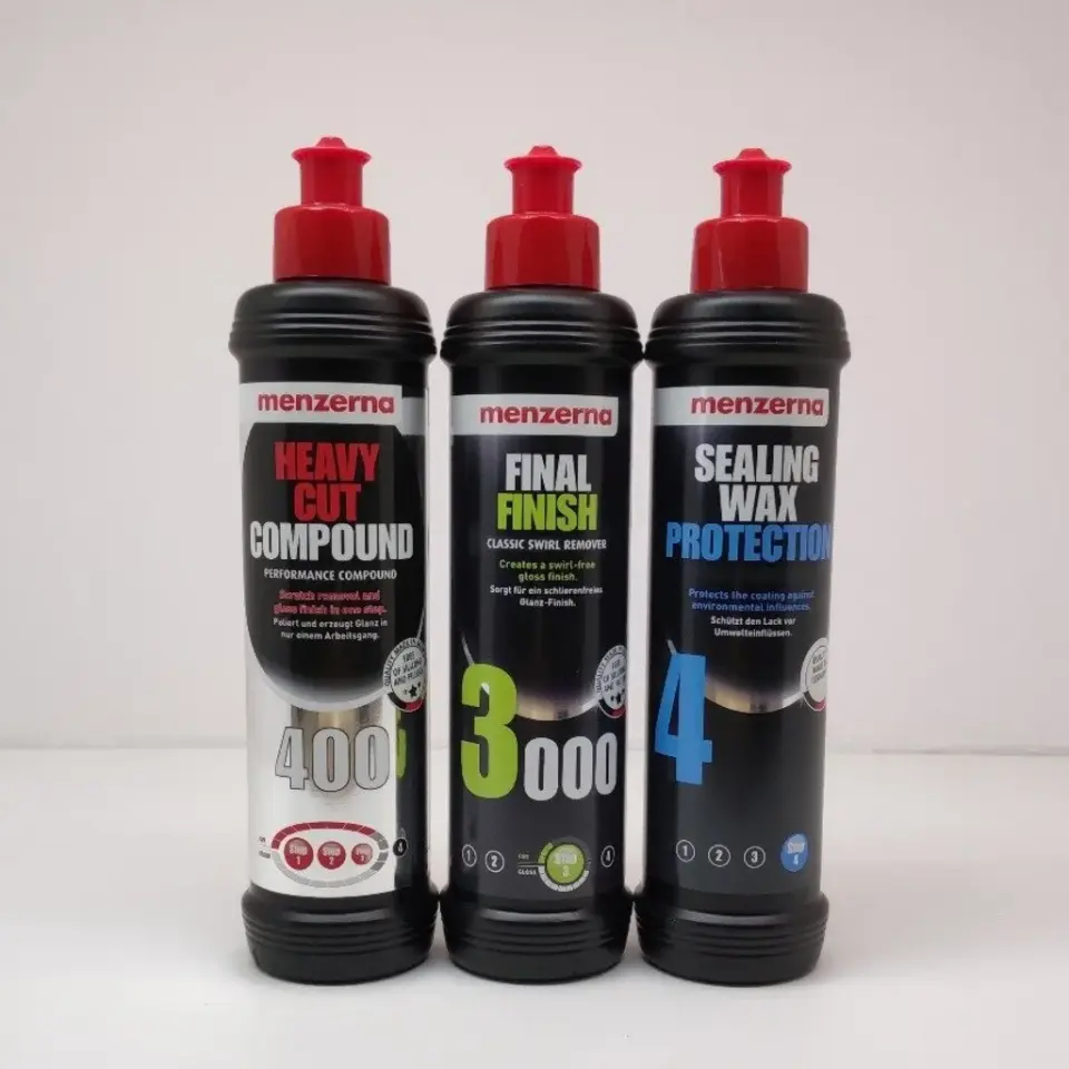 Menzerna 400 Kalın Pasta 3000 Hare Giderici Sealingwax Boya Koruma Seti 250 ml