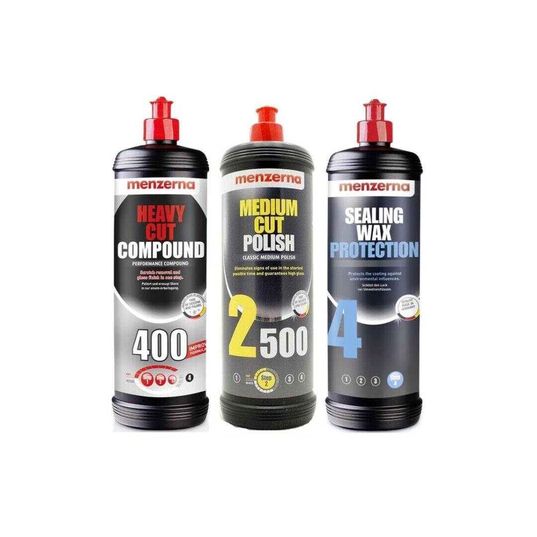 Menzerna 400 Kalın Pasta 2500 İnce Pasta Sealingwax Boya Koruma Seti 1 Lt