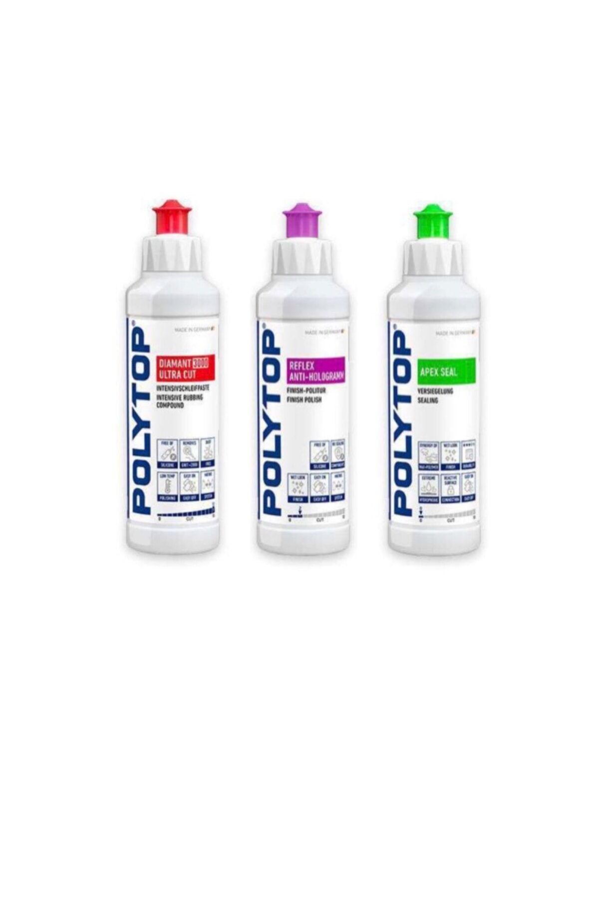 Polytop 3000 Kalın Pasta Reflex Hare ve Apex Boya Koruma Seti 250 ml