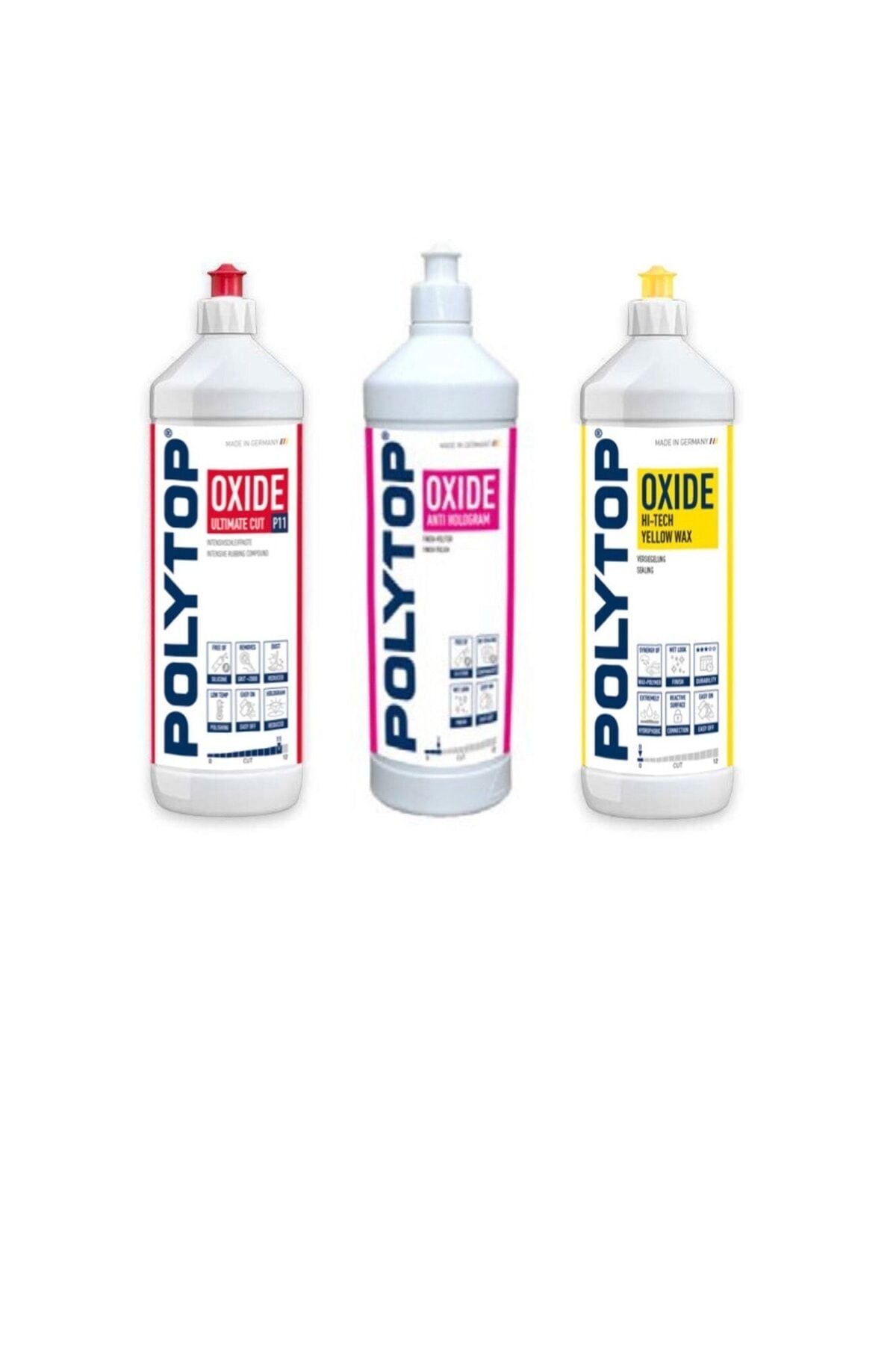 Polytop Oxide P11 Agresif Pasta Antihologram Hare ve Hitech Boya Koruma Seti 1 lt