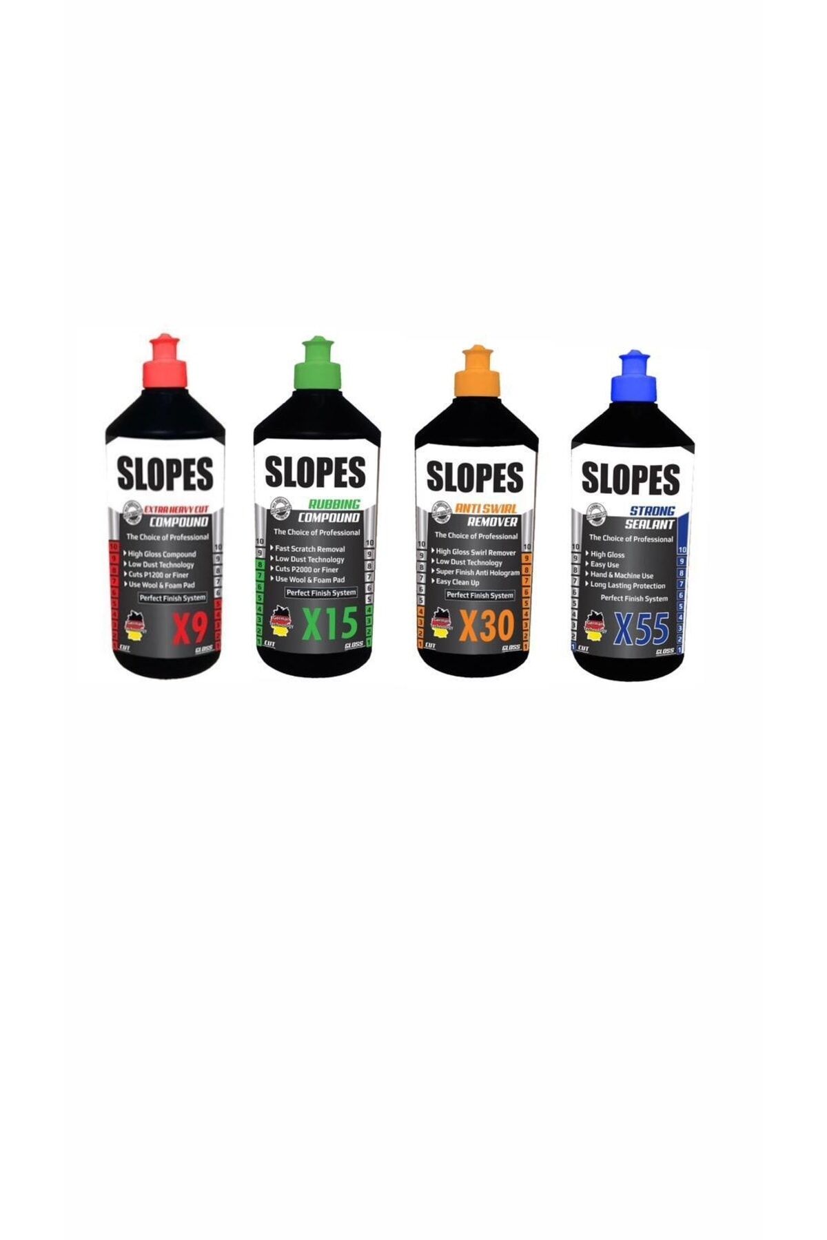 Slopes X9 Extra Kalın X15 İnce Pasta X30 Hare ve X55 Boya Koruma Seti 250 ml