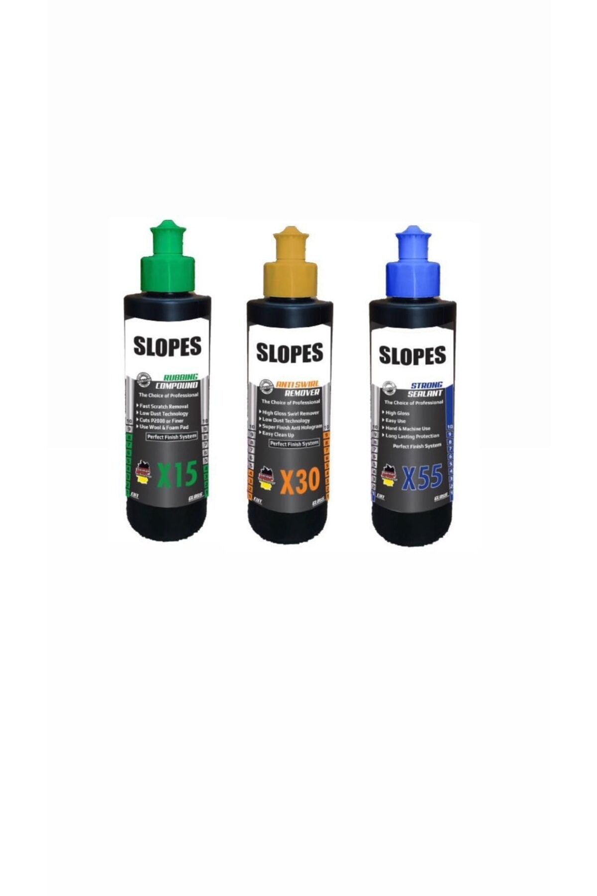 Slopes X10 Kalın X15 İnce Pasta X30 Hare ve X55 Boya Koruma Seti 250 ml