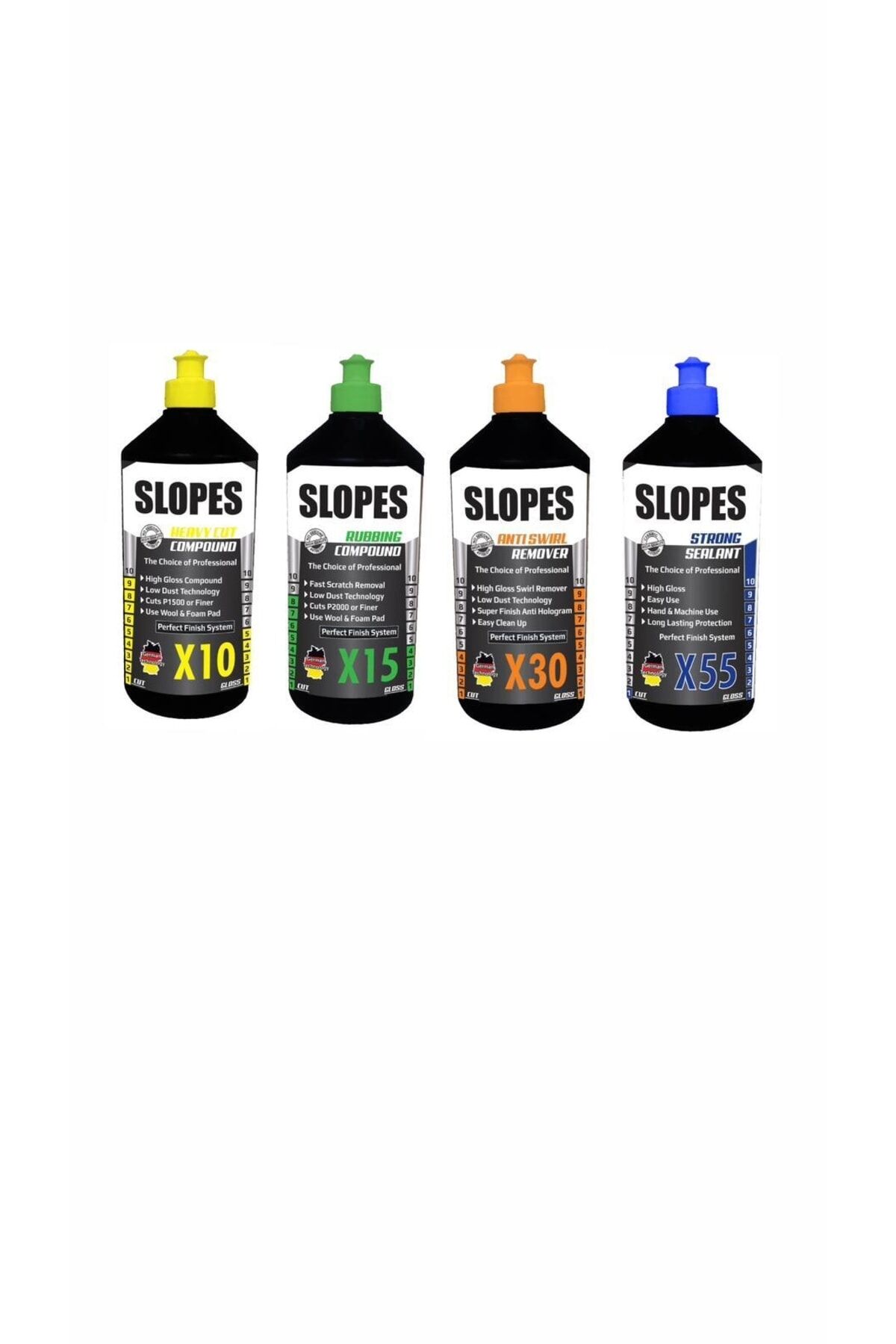 Slopes X10 Kalın X15 İnce Pasta X30 Hare ve X55 Boya Koruma Seti 1 LT