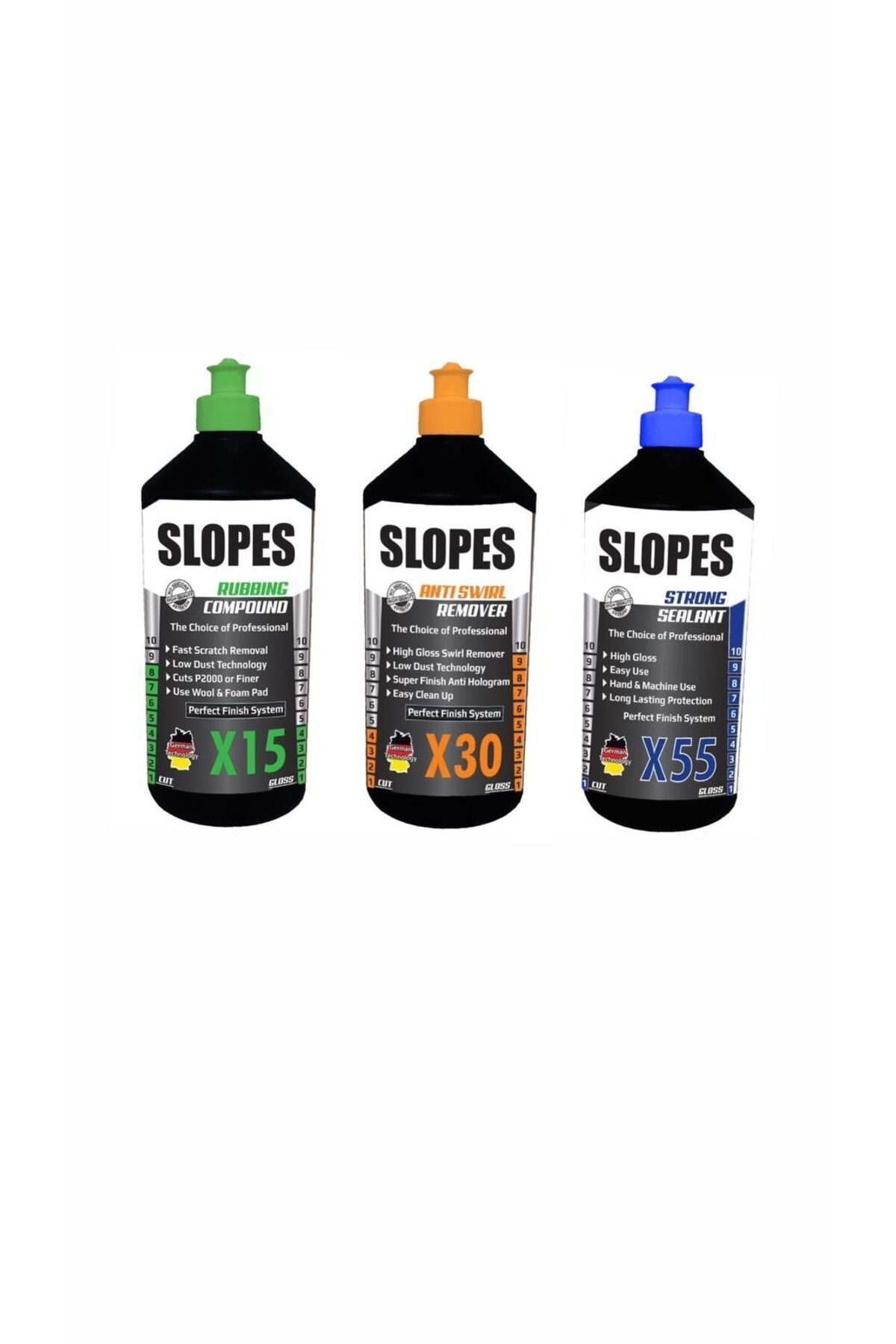 Slopes X15 İnce Pasta X30 Hare ve X55 Boya Koruma Seti 1 LT