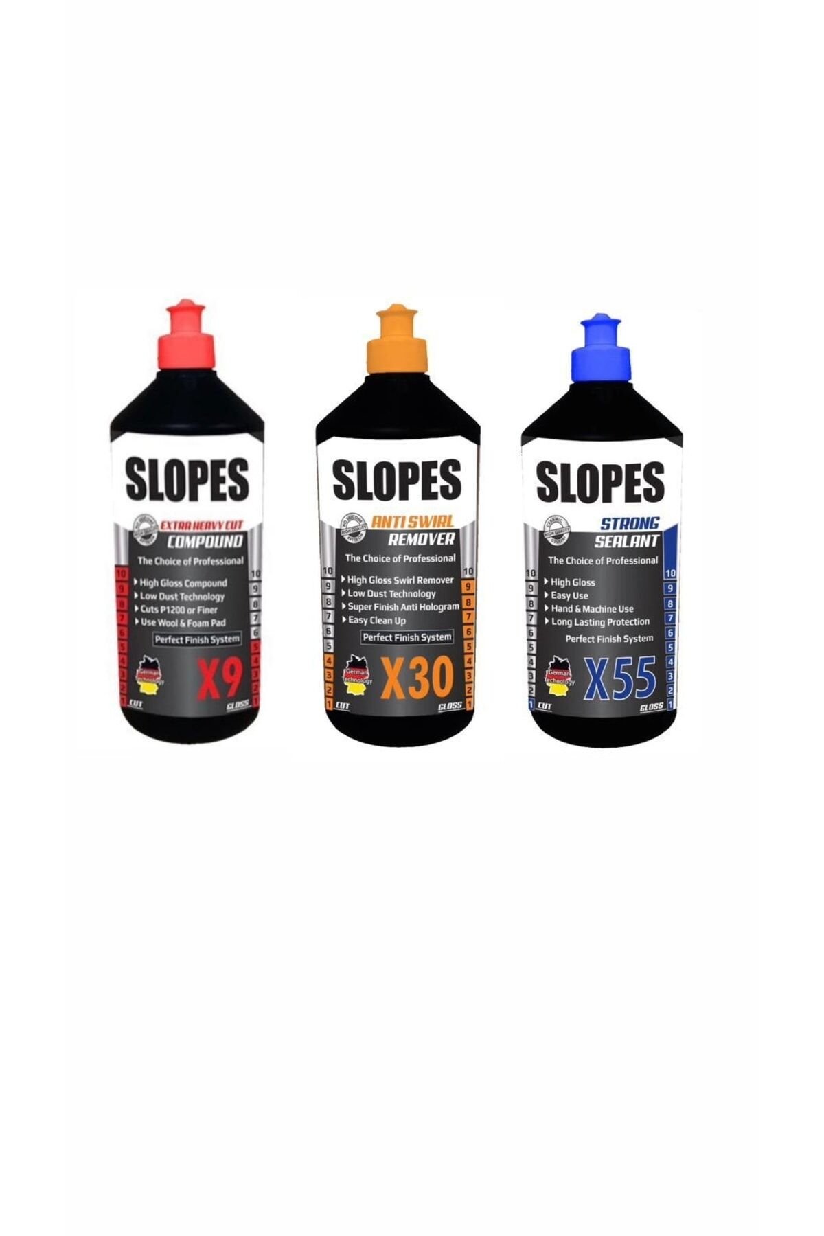 Slopes X9 Extra Kalın X30 Hare ve X55 Boya Koruma Seti 1 LT