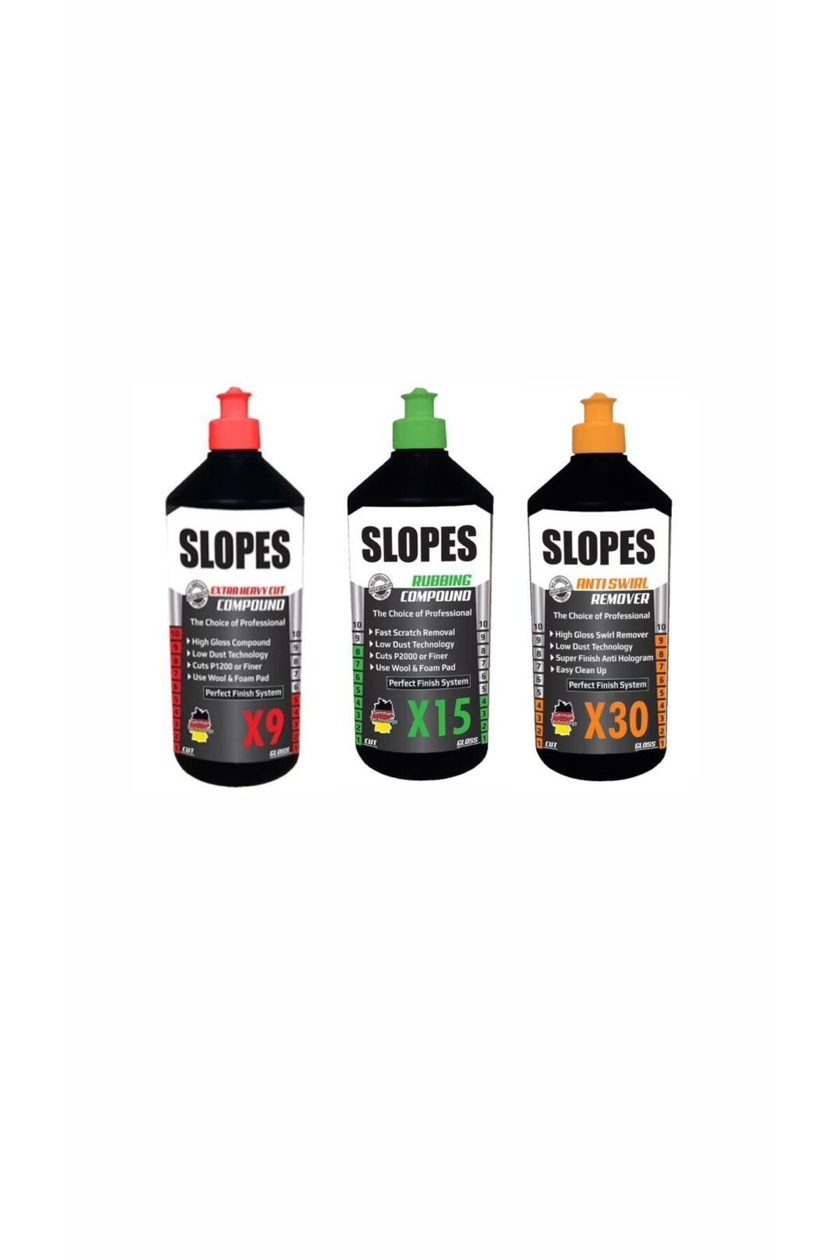 Slopes X9 Extra Kalın X15 İnce Pasta X30 Hare Giderici Seti 1 LT