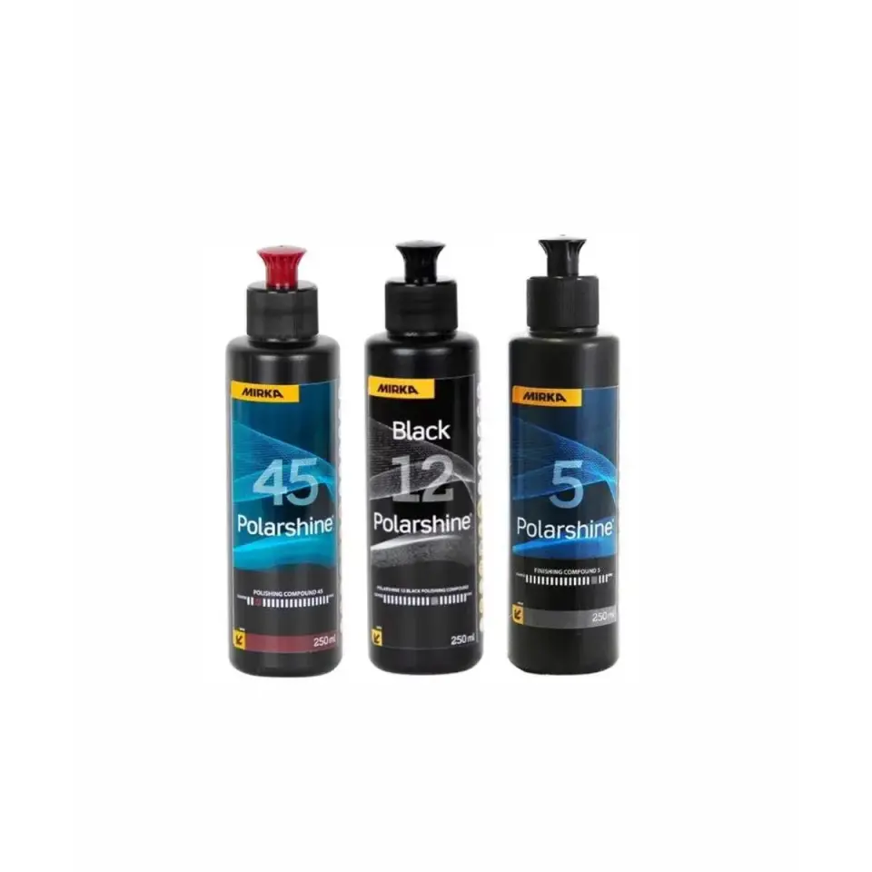 Mirka 45 Agresif Pasta 12 Siyah İnce ve 5 Hare Giderici Set 250 ml