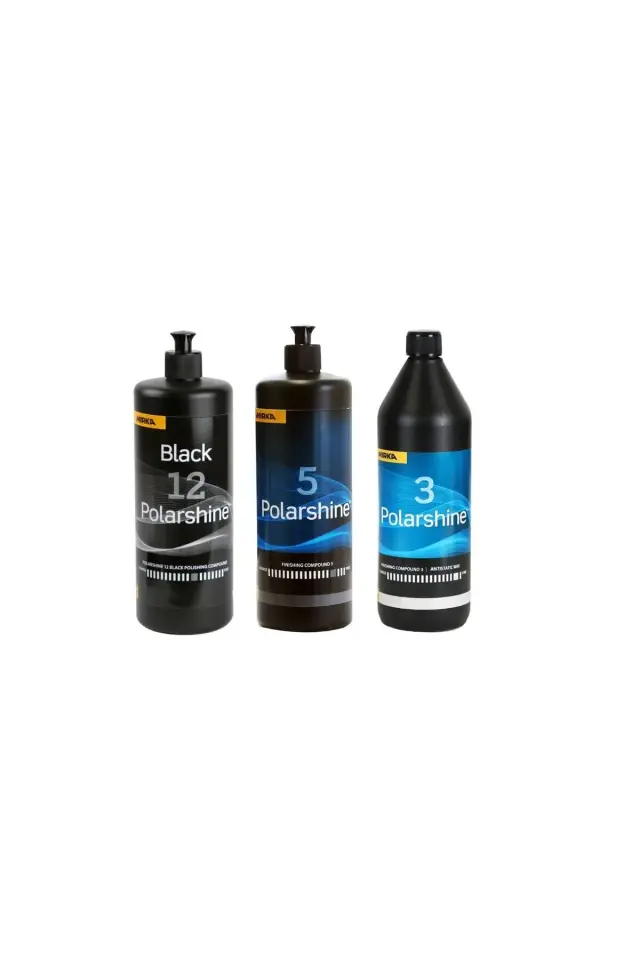 Mirka 12 Siyah İnce Pasta 5 Hare Giderici 3 Boya Koruyucu Wax 1 lt