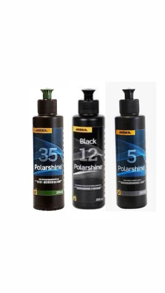 Mirka 35 Kalın Pasta 12 Siyah İnce 5 Hare Giderici Set 250 ml