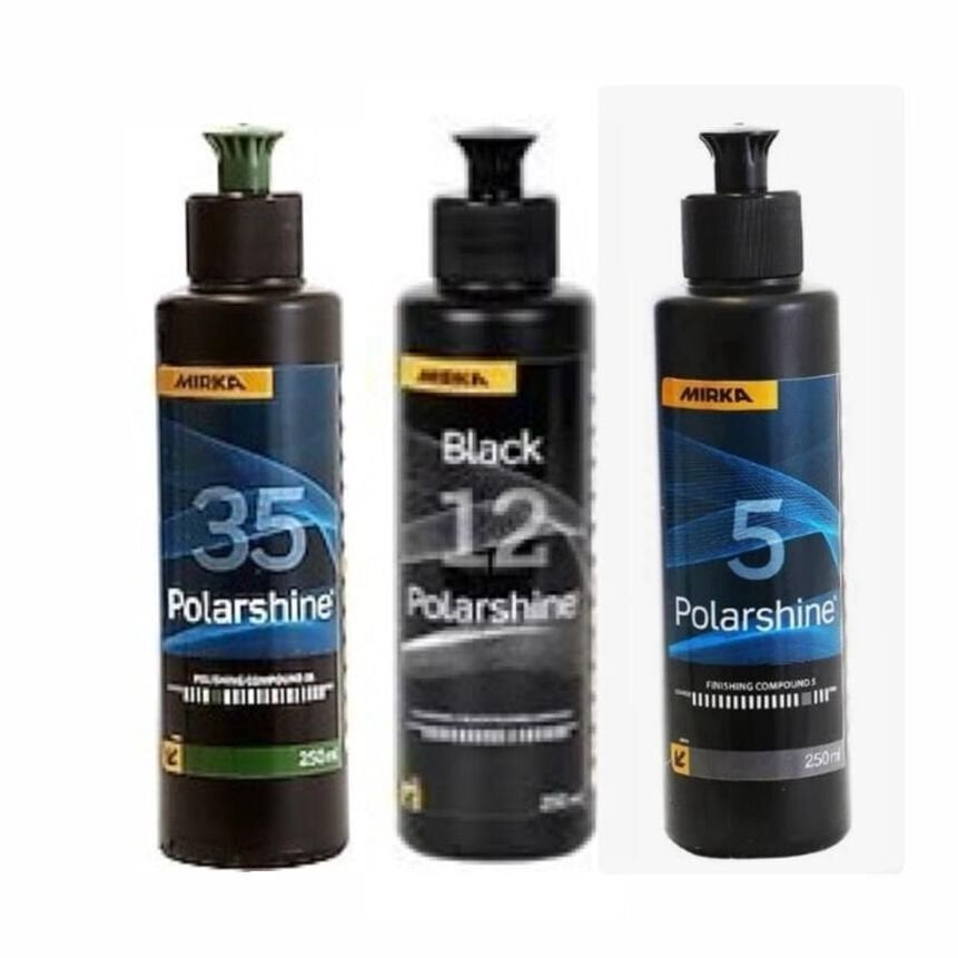 Mirka 35 Kalın Pasta 12 Siyah İnce 5 Hare Giderici Set 250 ml