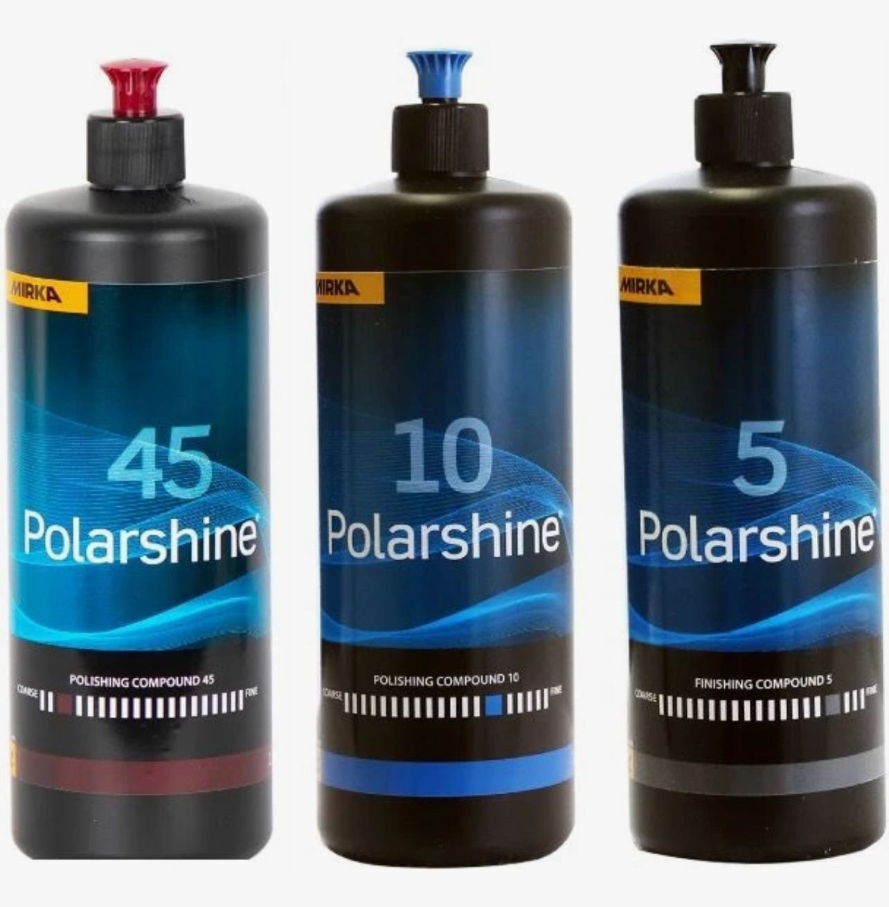 Mirka 45 Agresif Pasta 10 İnce Pasta ve 5 Hare Giderici Set 1 lt