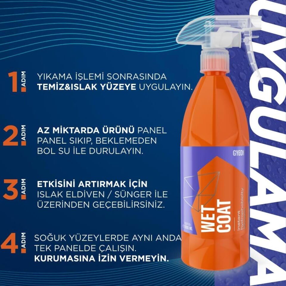 GYEON Q²M WetCoat Seramik Bazlı Boya Koruyucu Hızlı Cila 500 ml