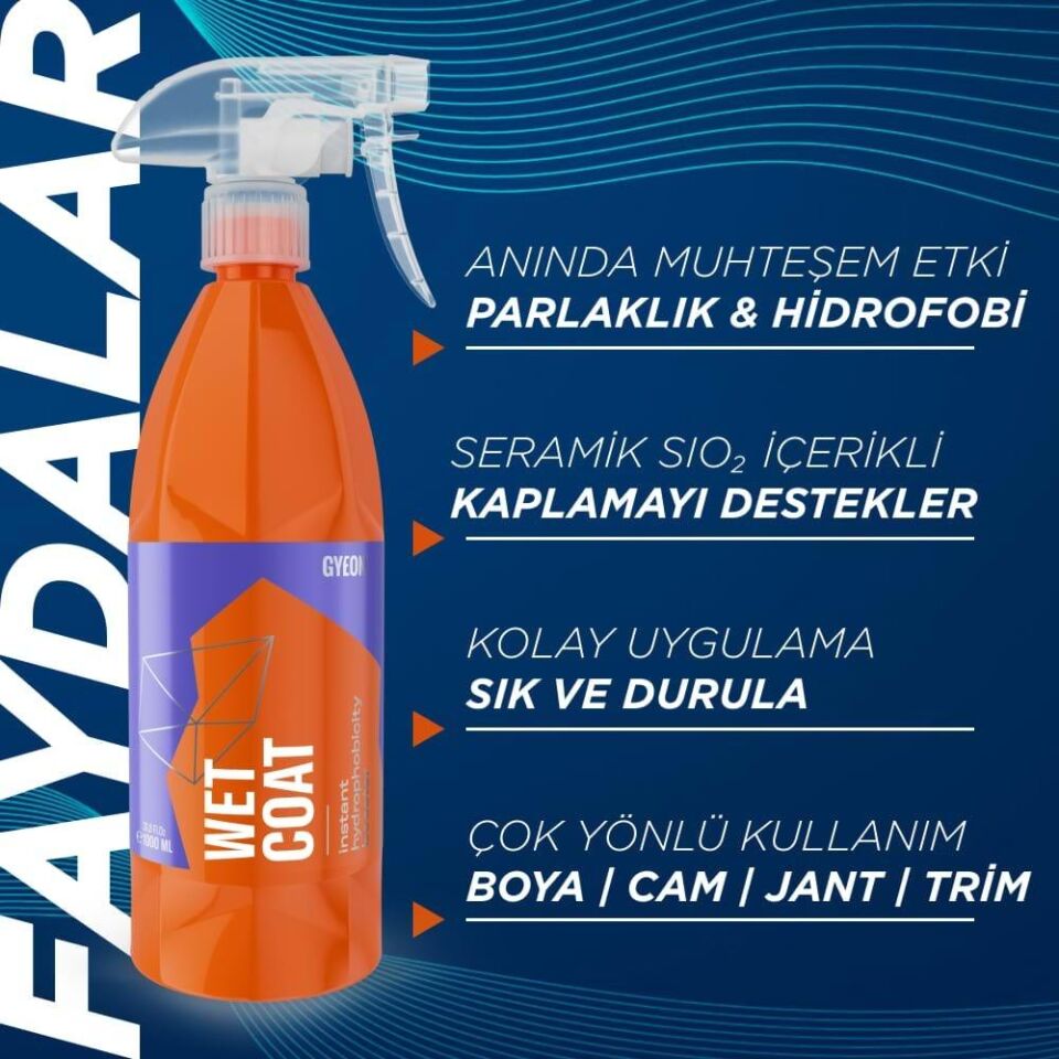 GYEON Q²M WetCoat Seramik Bazlı Boya Koruyucu Hızlı Cila 1 lt