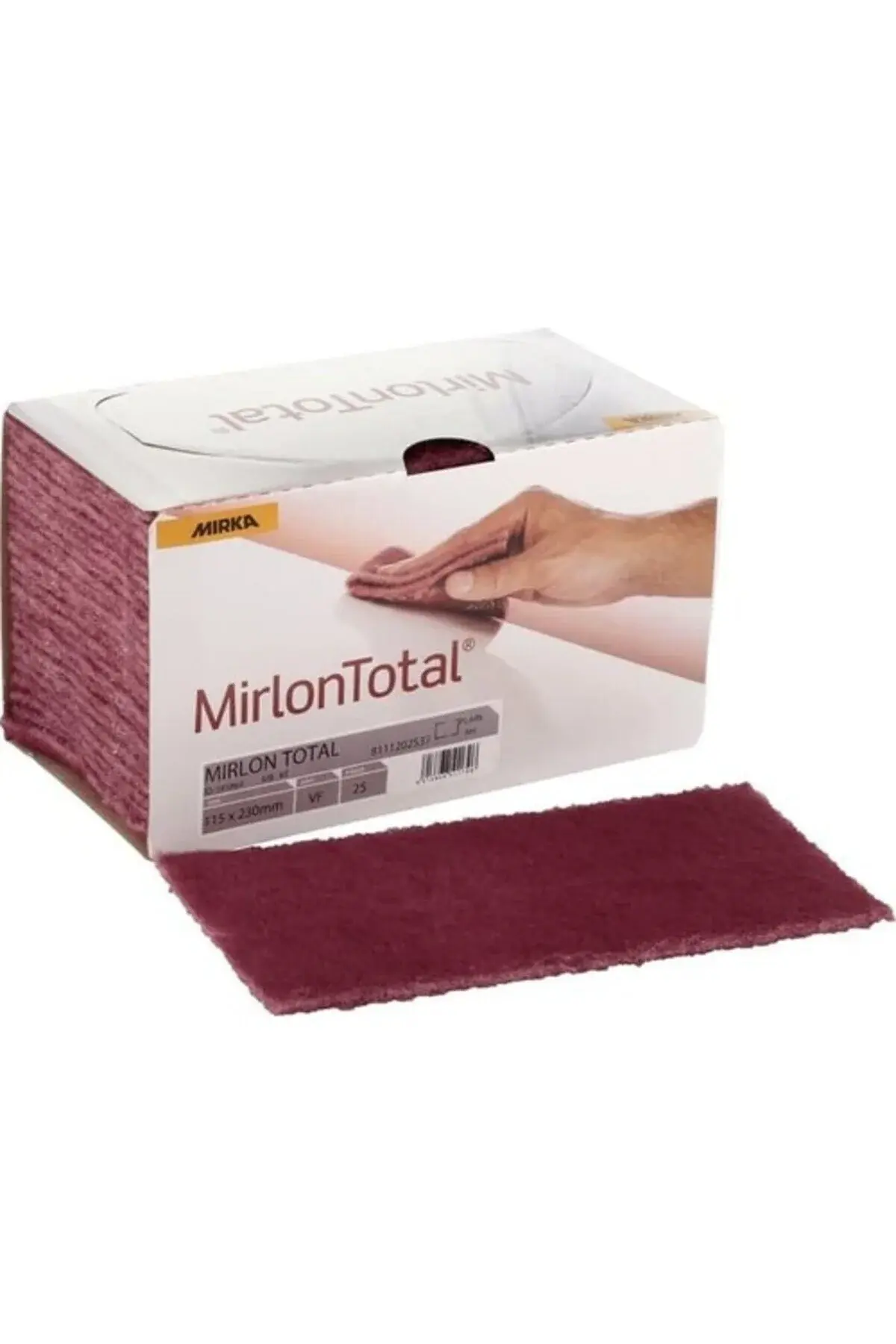 Detail Market Mirka Mirlon Total 115x230mm Skoç Matlaştırma Keçesi Kırmızı 25 adet