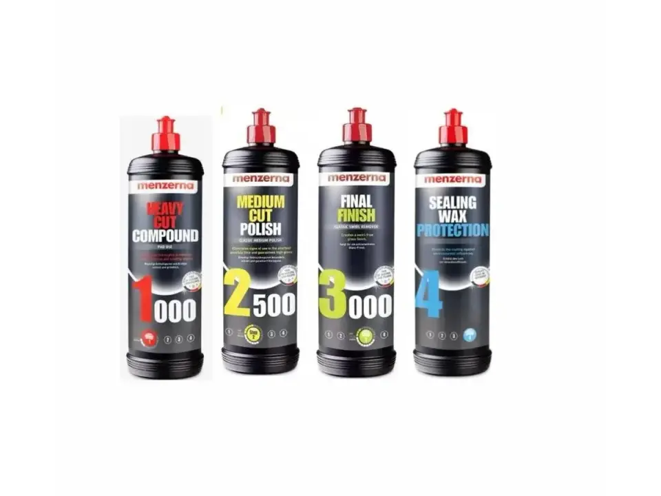 Menzerna 1000 2500 3000 Sealingwax Kalın İnce Pasta Hare Boya Kor. Set 1 lt