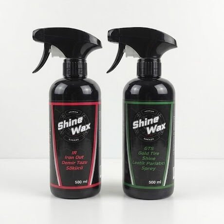 Shine Wax Demir Tozu Temizleyici & Lastik Parlatıcı Sprey 500 ml 2'li Set