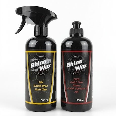 Shine Wax Hızlı Cila & Lastik Parlatıcı Jel 500 ml 2'li Set