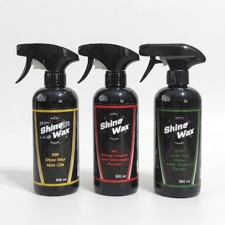 Shine Wax Hızlı Cila & Jant Temizleyici & Lastik Parlatıcı Sprey 500 ml 3'lü Set