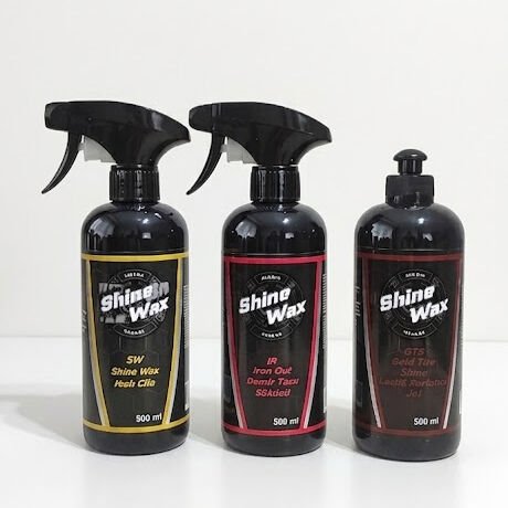 Shine Wax Hızlı Cila & Demir Tozu Temizleyici & Lastik Parlatıcı Jel 500 ml 3'lü Set