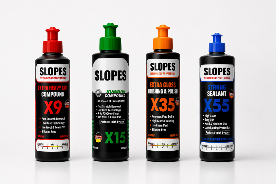 Slopes X9 Extra Kalın X15 İnce Pasta X35 Hare ve X55 Boya Koruma Seti 250 ml