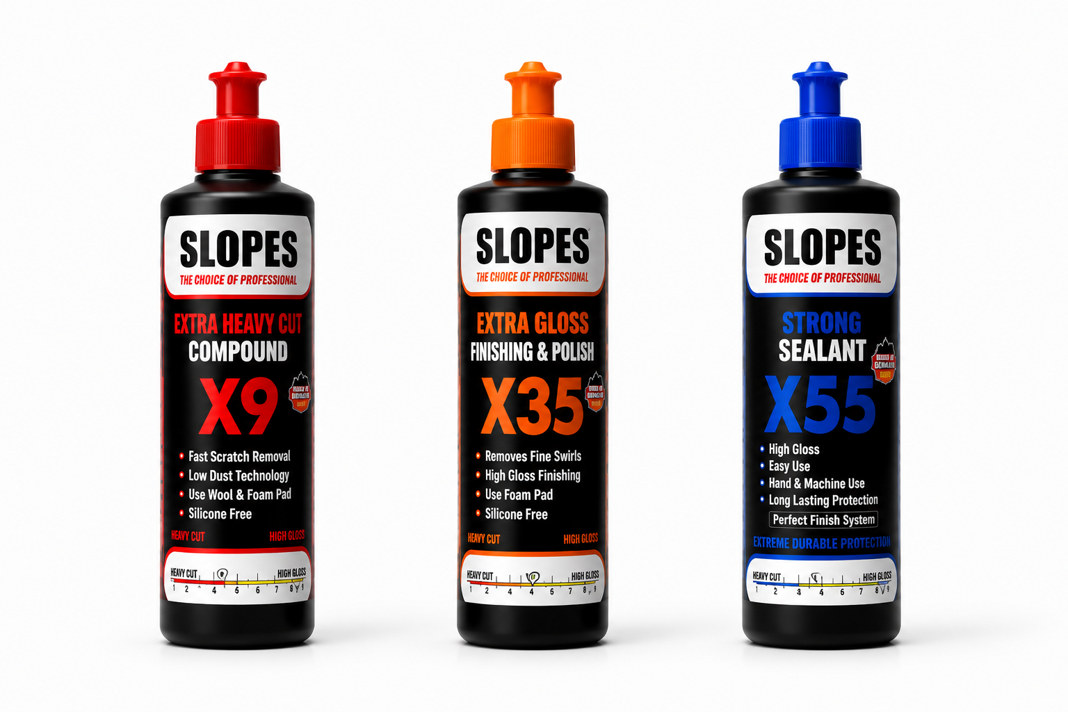 Slopes X9 Extra Kalın X35 Hare ve X55 Boya Koruma Seti 250 ml