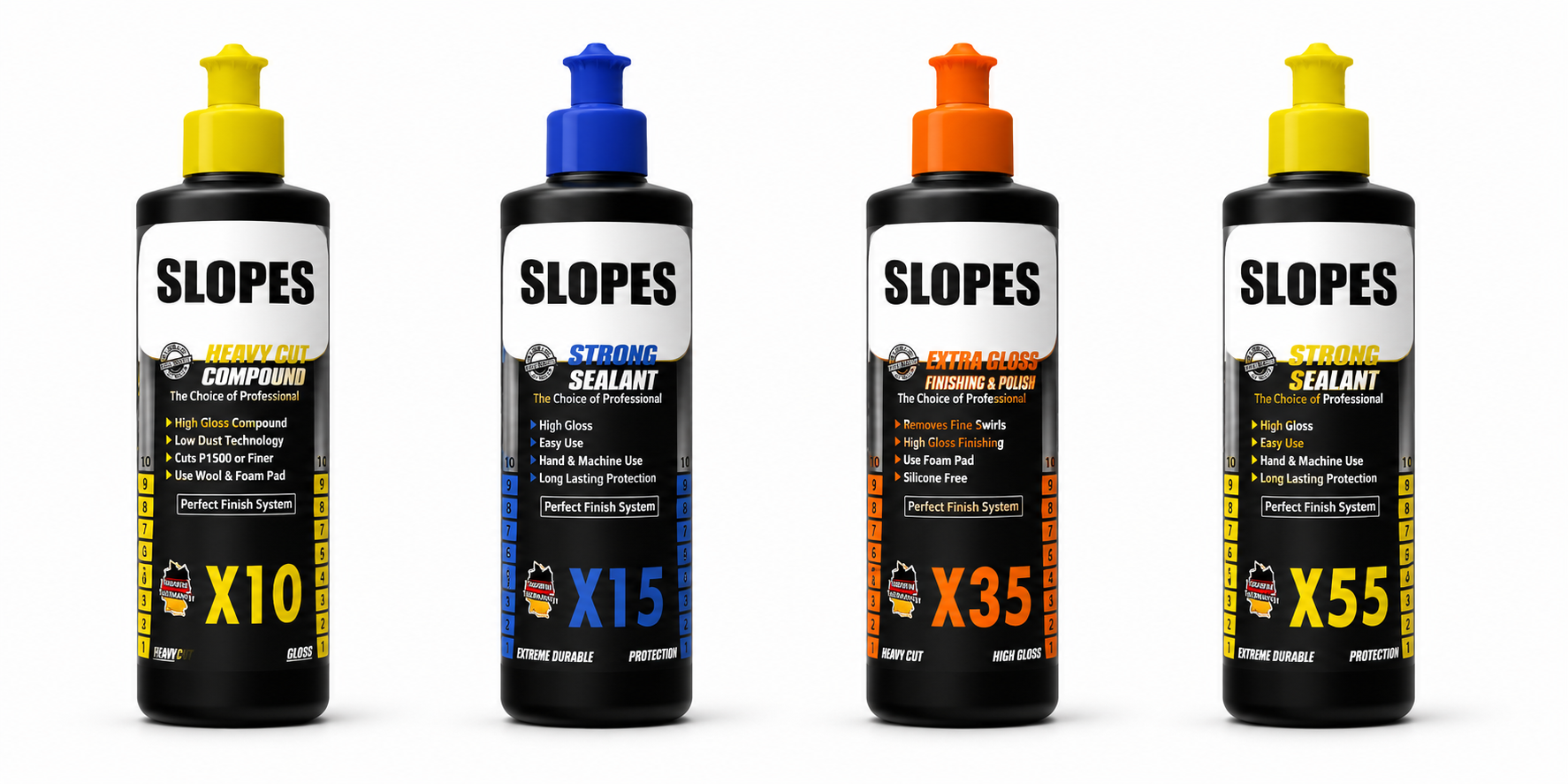 Slopes X10 Kalın X15 İnce Pasta X35 Hare ve X55 Boya Koruma Seti 250 ml